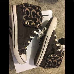 Coach Shoes - High tops - Brown white tan